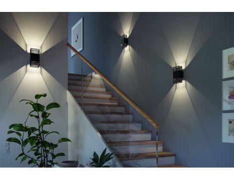 Oprawa elewacyjna THARIN LED 2 X 3,7W 640lm 3000K IP44 230V czarny / metal - 5