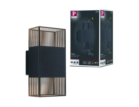 Oprawa elewacyjna THARIN LED 2 X 3,7W 640lm 3000K IP44 230V czarny / metal - 8