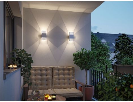 Oprawa elewacyjna THARIN LED 2 X 3,7W 640lm 3000K IP44 230V biały / metal - 5