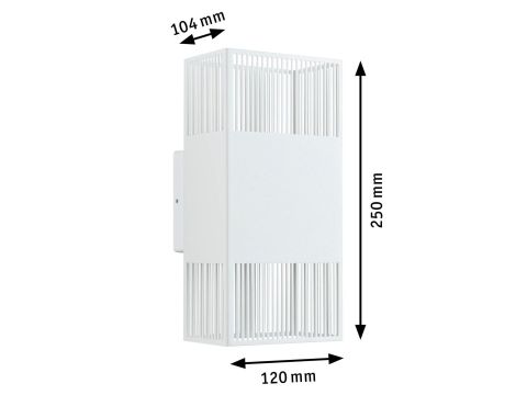 Oprawa elewacyjna THARIN LED 2 X 3,7W 640lm 3000K IP44 230V biały / metal - 8