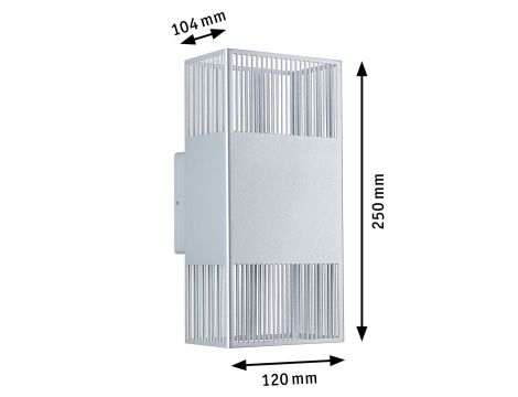 Oprawa elewacyjna THARIN LED 2 X 3,7W 640lm 3000K IP44 230V srebrny / metal - 5
