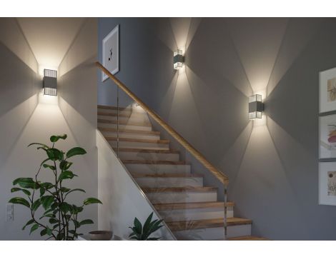 Oprawa elewacyjna THARIN LED 2 X 3,7W 640lm 3000K IP44 230V srebrny / metal - 6