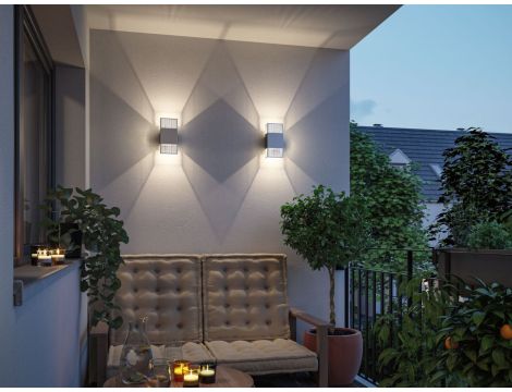 Oprawa elewacyjna THARIN LED 2 X 3,7W 640lm 3000K IP44 230V srebrny / metal - 7