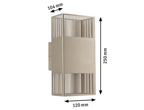 Oprawa elewacyjna THARIN LED 2 X 3,7W 640lm 3000K IP44 230V złoty / metal - 5