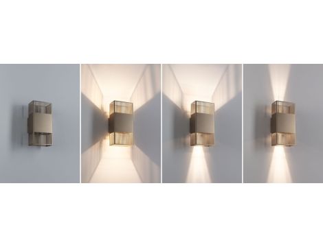 Oprawa elewacyjna THARIN LED 2 X 3,7W 640lm 3000K IP44 230V złoty / metal - 3