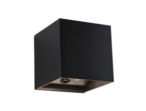 Mobilna lmapa ścienna NYARA LED z czujnikiem 2x1W góra/dół 3000K 2x165lm USB-C Aku IP44 czarny / aluminium / tworzywo sztuczne - image 2