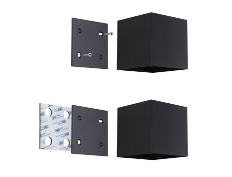 Mobilna lmapa ścienna NYARA LED z czujnikiem 2x1W góra/dół 3000K 2x165lm USB-C Aku IP44 czarny / aluminium / tworzywo sztuczne - 9