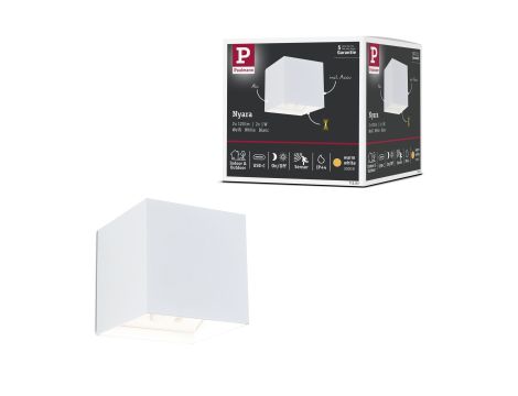 Mobilna lmapa ścienna NYARA LED z czujnikiem 2x1W góra/dół 3000K 2x165lm USB-C Aku IP44 biały / aluminium / tworzywo sztuczne - 15