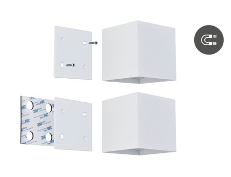 Mobilna lmapa ścienna NYARA LED z czujnikiem 2x1W góra/dół 3000K 2x165lm USB-C Aku IP44 biały / aluminium / tworzywo sztuczne - 13