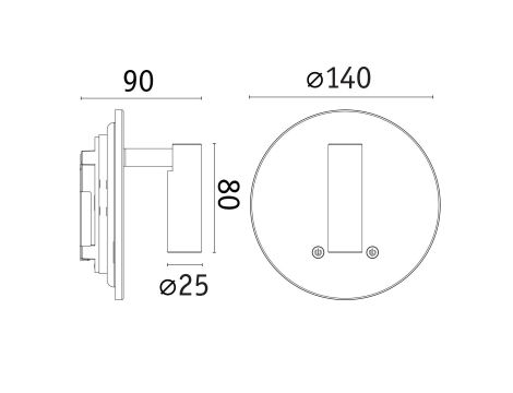 Mobilna lampa ścienna AIORA LED DIM 0,7W + backlight 0,6W 2700K 78 + 82lm USB-C Aku biały / tworzywo sztuczne - 15