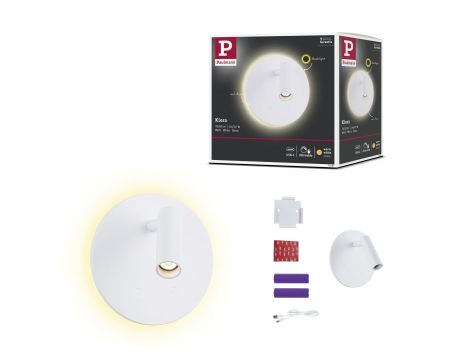 Mobilna lampa ścienna AIORA LED DIM 0,7W + backlight 0,6W 2700K 78 + 82lm USB-C Aku biały / tworzywo sztuczne - 14