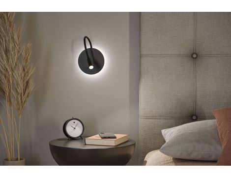 Mobilna lampa ścienna MIORA LED DIM 0,7W + backlight 0,6W 2700K 78 + 82lm USB-C Aku czarny / tworzywo sztuczne - 9