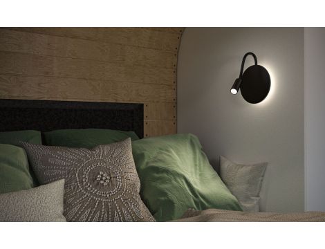 Mobilna lampa ścienna MIORA LED DIM 0,7W + backlight 0,6W 2700K 78 + 82lm USB-C Aku czarny / tworzywo sztuczne - 11