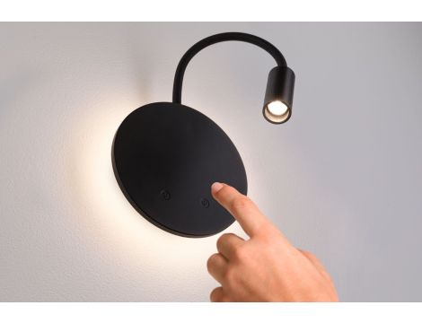 Mobilna lampa ścienna MIORA LED DIM 0,7W + backlight 0,6W 2700K 78 + 82lm USB-C Aku czarny / tworzywo sztuczne - 4