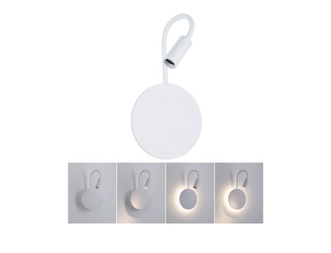 Mobilna lamapa ścienna MIORA LED DIM 0,7W + backlight 0,6W 2700K 78 + 82lm USB-C Aku biały / tworzywo sztuczne