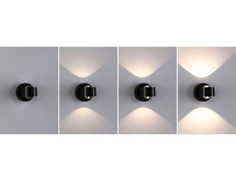 Mobilna lmapa ścienna ZORIK LED DIM 2x1,1W góra/dół 2700K 2x110lm USB-C Aku IP44 czarny / tworzywo sztuczne - 6