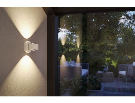 Mobilna lmapa ścienna ZORIK LED DIM 2x1,1W góra/dół 2700K 2x110lm USB-C Aku IP44 biały / tworzywo sztuczne - 12