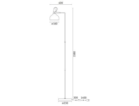 Lampa podłogowa Neordic Juna max.20W E14 DIM 230V brzoskwiniowy / złoty / metal - 7