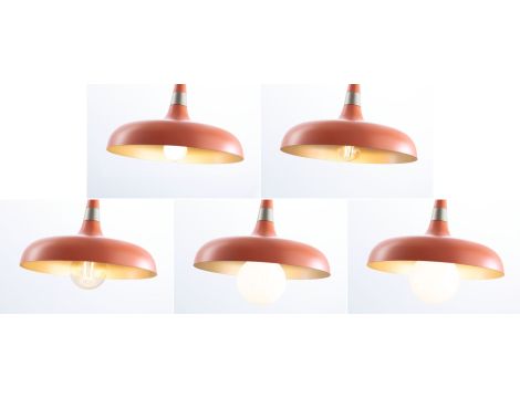 Lampa wisząca Neordic Juna 342mm max.20W E27 DIM 230V brzoskwiniowy / złoty / metal - 7