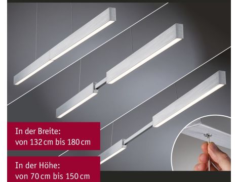 Lampa wisząca APTARE LED SH Zigbee RGBW DIM 2x16W 2x1920lm 2700-6500K 230V szczotkowane aluminium / metal - 13