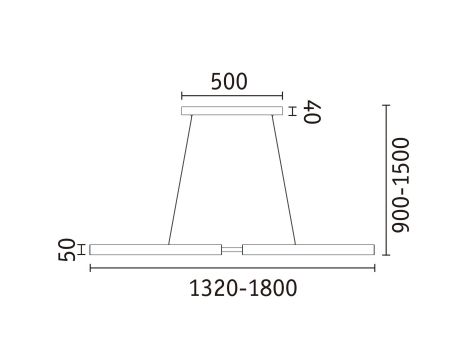 Lampa wisząca APTARE LED SH Zigbee RGBW DIM 2x16W 2x1920lm 2700-6500K 230V szczotkowane aluminium / metal - 15