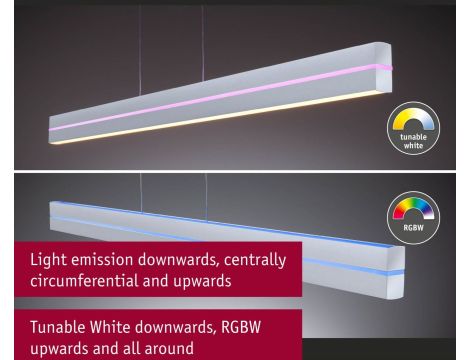 Lampa wisząca RAIKO LED RGBW DIM 1x19W 1x6W 2300+370lm 230V  /metal szczotkowane aluminium/ tworzywo - 11