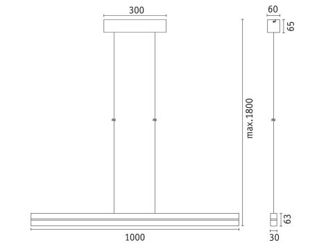 Lampa wisząca RAIKO LED RGBW DIM 1x19W 1x6W 2300+370lm 230V  /metal szczotkowane aluminium/ tworzywo - 13