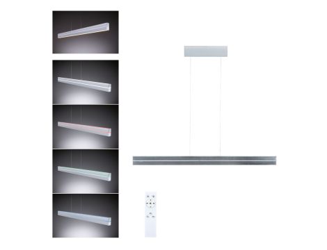 Lampa wisząca RAIKO LED RGBW DIM 1x19W 1x6W 2300+370lm 230V  /metal szczotkowane aluminium/ tworzywo