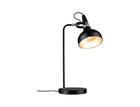 Lampa stołowa Neordic Juna max.20W E14 230V czarny mat / szampan / meta