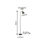Lampa podłogowa Neordic Juna max.20W E14 DIM 230V czarny mat / szampan / metal - 11