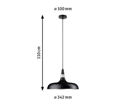 Lampa wisząca Neordic Juna 342mm max.20W E27 DIM 230V czarny mat / szampan / metal - 11