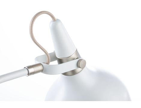 Lampa stołowa Neordic Juna max.20W E14 230V biały mat / szampan / metal - 5