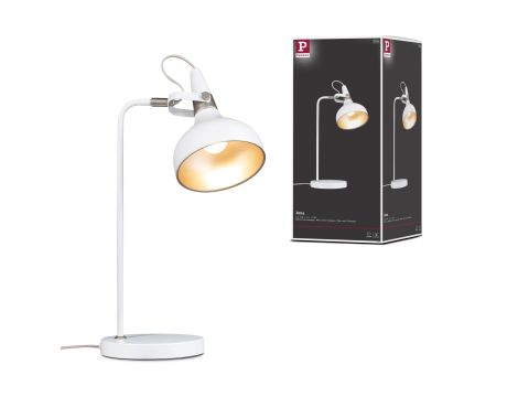 Lampa stołowa Neordic Juna max.20W E14 230V biały mat / szampan / metal - 10