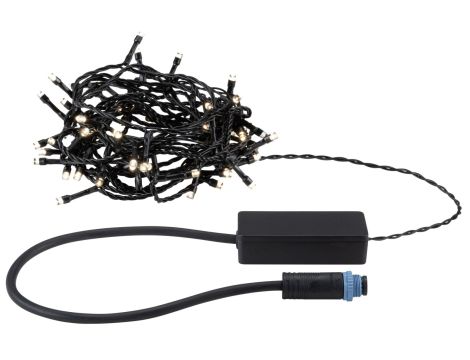 Łańcuch świetlny choinkowy YUNA Plug & Shine 7,4m 1,3W 3000K IP44 15lm 9szt/1m 24V czarny / tworzywo sztuczne