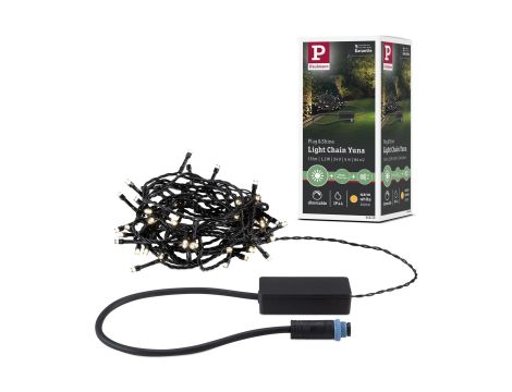 Łańcuch świetlny choinkowy YUNA Plug & Shine 7,4m 1,3W 3000K IP44 15lm 9szt/1m 24V czarny / tworzywo sztuczne - 10