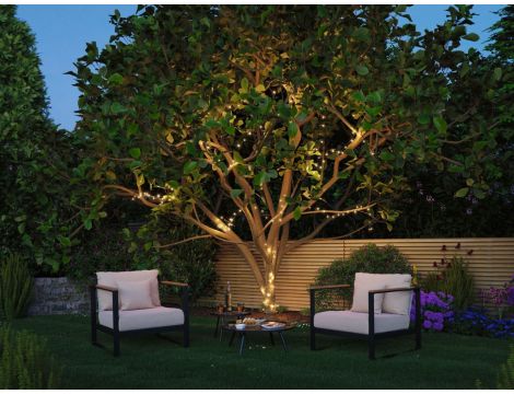 Łańcuch świetlny choinkowy YUNA Plug & Shine 7,4m 1,3W 3000K IP44 15lm 9szt/1m 24V czarny / tworzywo sztuczne - 6