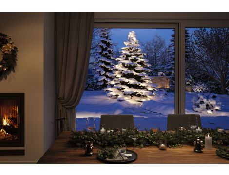 Łańcuch świetlny choinkowy YUNA Plug & Shine 7,4m 1,3W 3000K IP44 15lm 9szt/1m 24V czarny / tworzywo sztuczne - 7