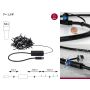 Łańcuch świetlny choinkowy YUNA Plug & Shine 7,4m 1,3W 3000K IP44 15lm 9szt/1m 24V czarny / tworzywo sztuczne - 10