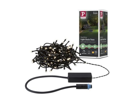 Łańcuch świetlny choinkowy YUNA Plug & Shine 12,4m 2.5W 3000K 30lm 9szt/1m IP44 24V czarny / tworzywo sztuczne - 12