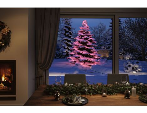 Łańcuch świetlny choinkowy YUNA Plug & Shine SH Zigbee RGB DIM 7,4m 3W IP44 45lm 9szt/1m 24V czarny / tworzywo sztuczne - 10