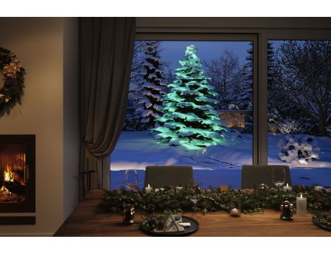 Łańcuch świetlny choinkowy YUNA Plug & Shine SH Zigbee RGB DIM 7,4m 3W IP44 45lm 9szt/1m 24V czarny / tworzywo sztuczne - 12