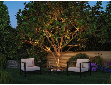 Łańcuch świetlny choinkowy YUNA Plug & Shine SH Zigbee RGB DIM 7,4m 3W IP44 45lm 9szt/1m 24V czarny / tworzywo sztuczne - 8