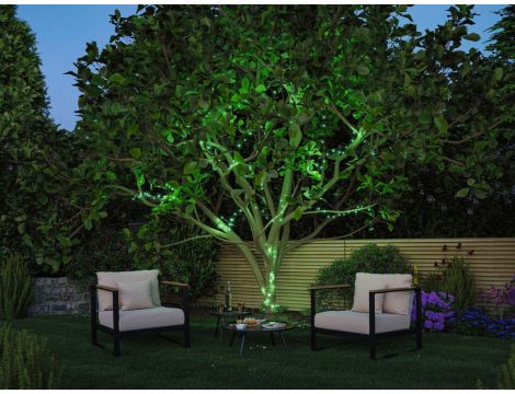 Łańcuch świetlny choinkowy YUNA Plug & Shine SH Zigbee RGB DIM 7,4m 3W IP44 45lm 9szt/1m 24V czarny / tworzywo sztuczne - 9