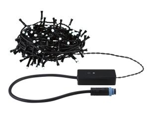 Łańcuch świetlny choinkowy YUNA Plug & Shine SH Zigbee RGB DIM 12,4m 5W IP44 45lm 9szt/1m 24V czarny / tworzywo sztuczne - image 2
