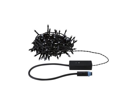 Łańcuch świetlny choinkowy YUNA Plug & Shine SH Zigbee RGB DIM 12,4m 5W IP44 45lm 9szt/1m 24V czarny / tworzywo sztuczne - 9