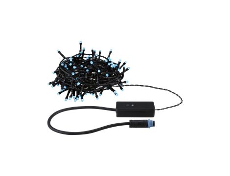 Łańcuch świetlny choinkowy YUNA Plug & Shine SH Zigbee RGB DIM 12,4m 5W IP44 45lm 9szt/1m 24V czarny / tworzywo sztuczne - 8