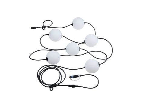 Łańcuch świetlny NAIMA Plug & Shine 5,88m kule 10cm 6x1W 3000K IP67 6x100lm 24V biały / czarny / tworzywo sztuczne - 4