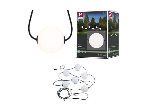 Łańcuch świetlny NAIMA Plug & Shine 5,88m kule 10cm 6x1W 3000K IP67 6x100lm 24V biały / czarny / tworzywo sztuczne - 10