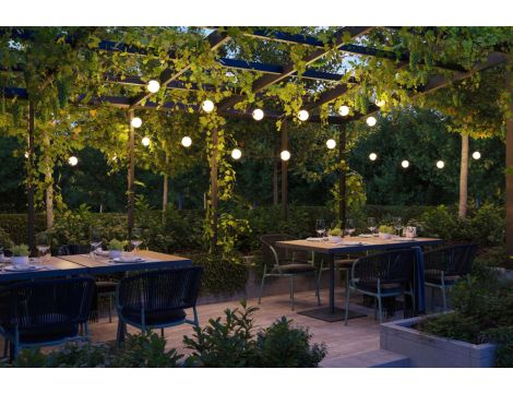 Łańcuch świetlny NAIMA Plug & Shine 5,88m kule 10cm 6x1W 3000K IP67 6x100lm 24V biały / czarny / tworzywo sztuczne - 7