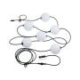 Łańcuch świetlny NAIMA Plug & Shine 5,88m kule 10cm 6x1W 3000K IP67 6x100lm 24V biały / czarny / tworzywo sztuczne - 5